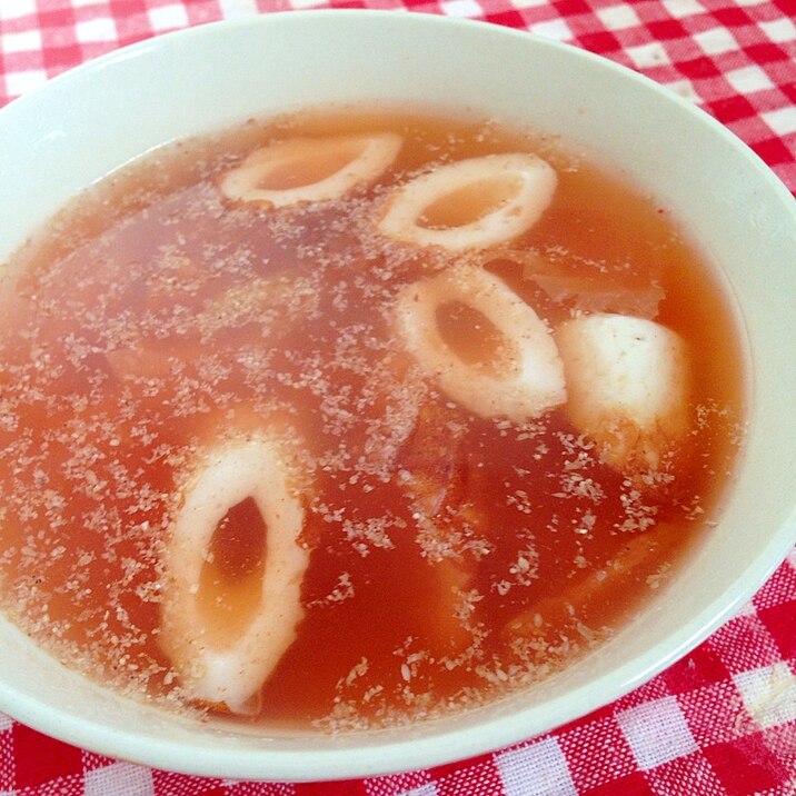 竹輪のキムチスープ♡